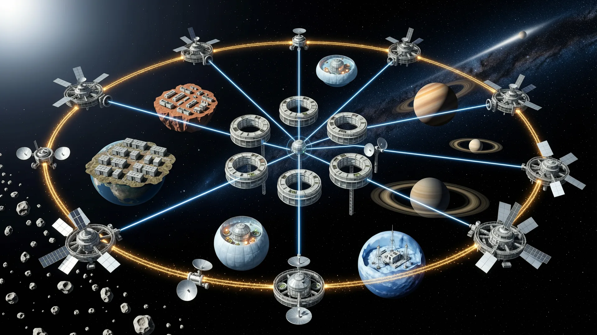 Candies DeepNet 四层星际网络架构示意图