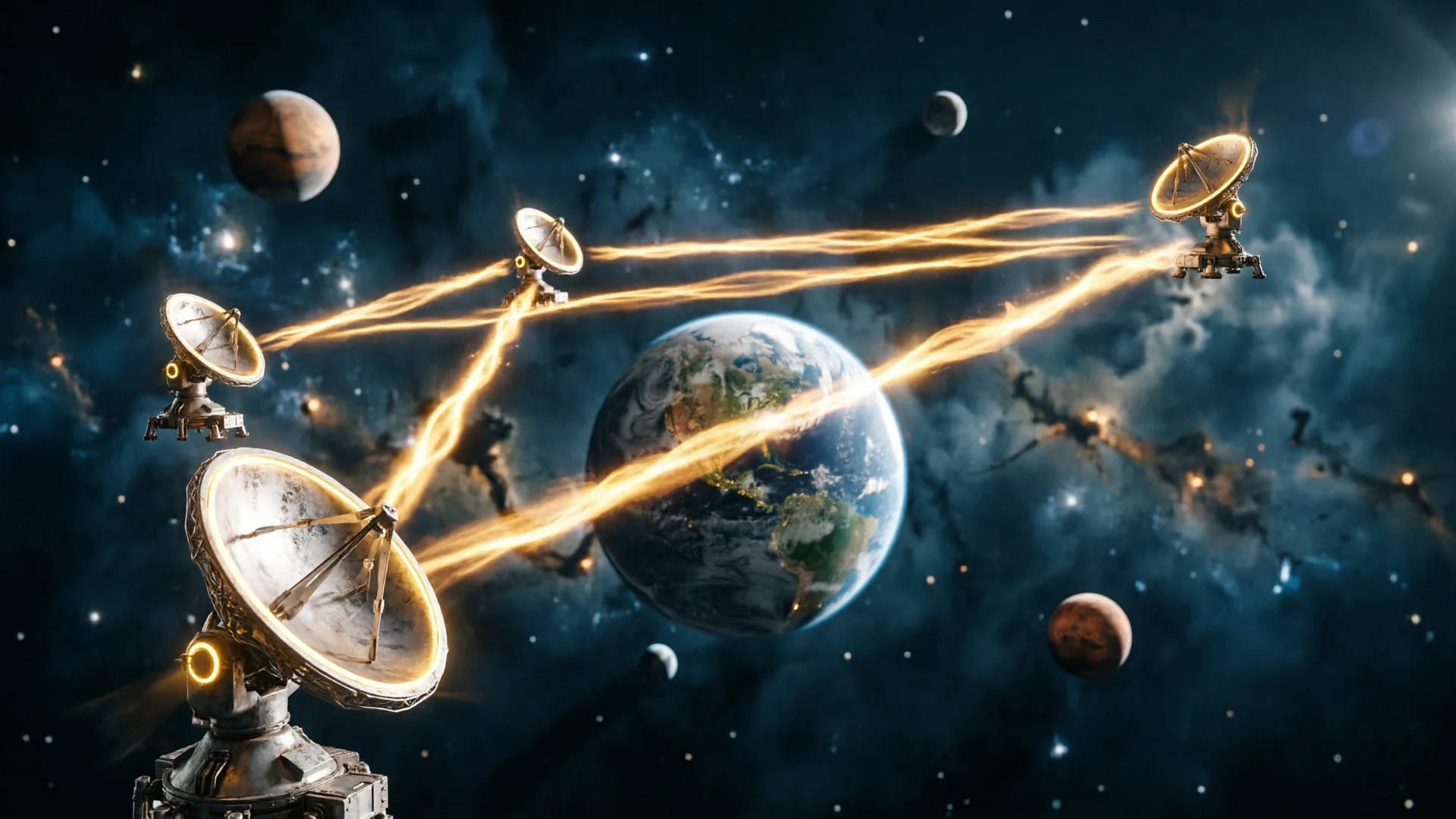 行星际能量中继网络示意
