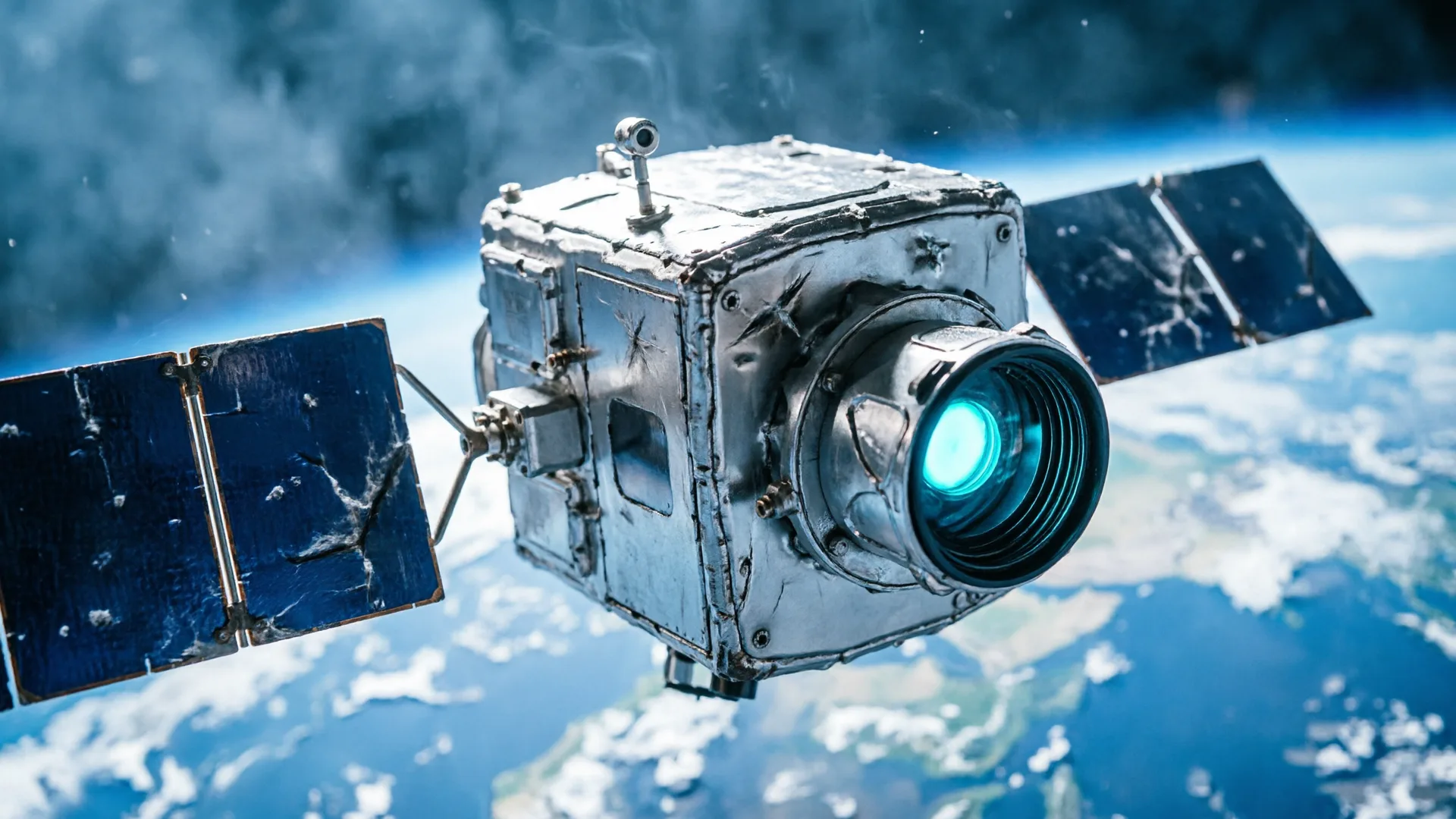 在轨巡检航天器对目标卫星近距离成像